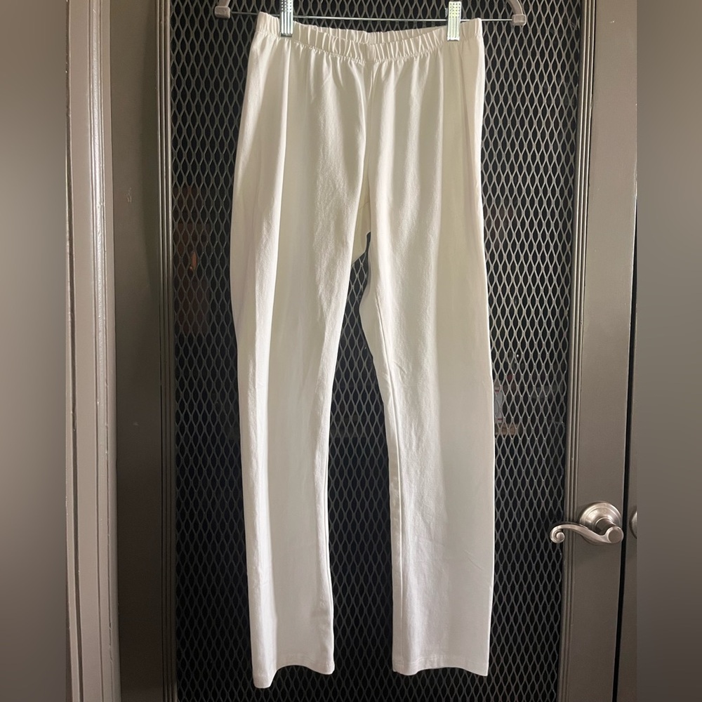 Flax White Elastic Leggings / Pants…Size XS…NWOT